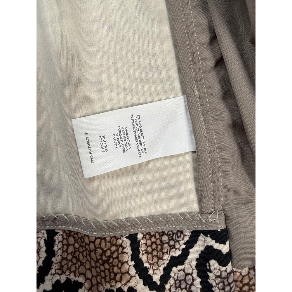 Cabi Snake Print Blazer Women 12 Brown Excellent Double Breasted Animal Print - Picture 5 of 9